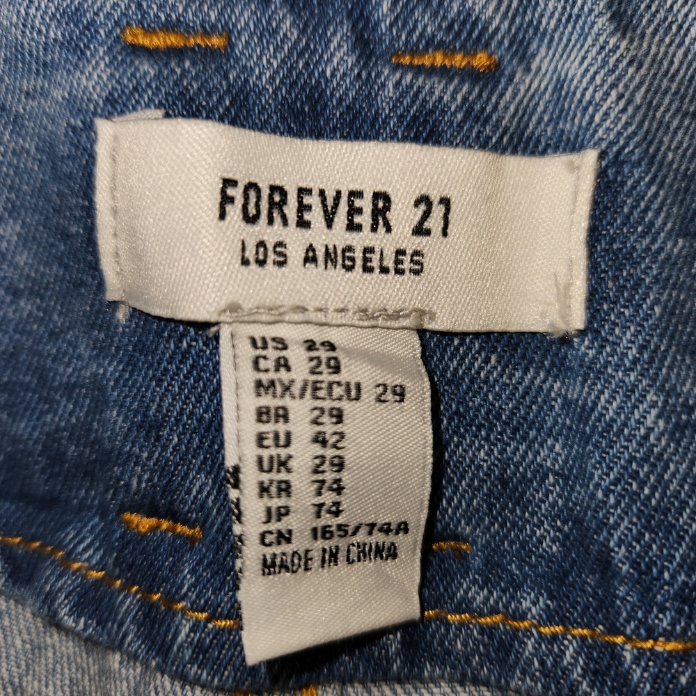 Forever 21 Light Blue Tie-Front Jean Shorts Sz 29 - Picture 6 of 6